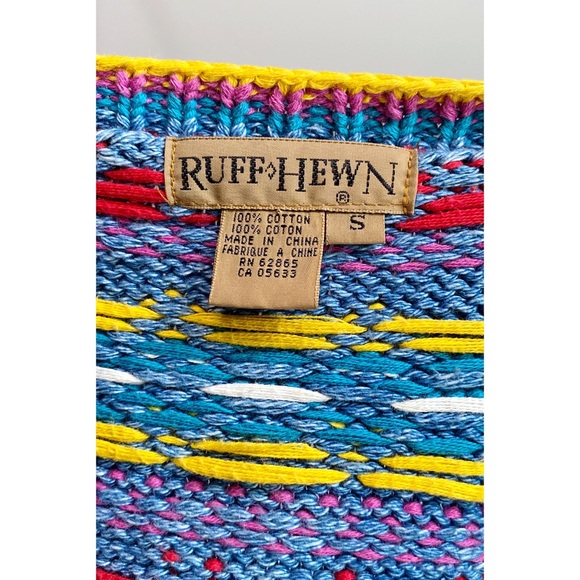 Vintage Oversized Retro Geometric Printed Longline Knit Cardigan - Picture 8 of 9